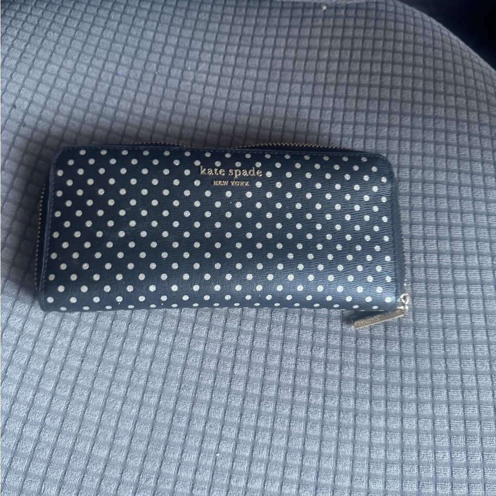 Kate Spade Black and White Polka Dot Wallet